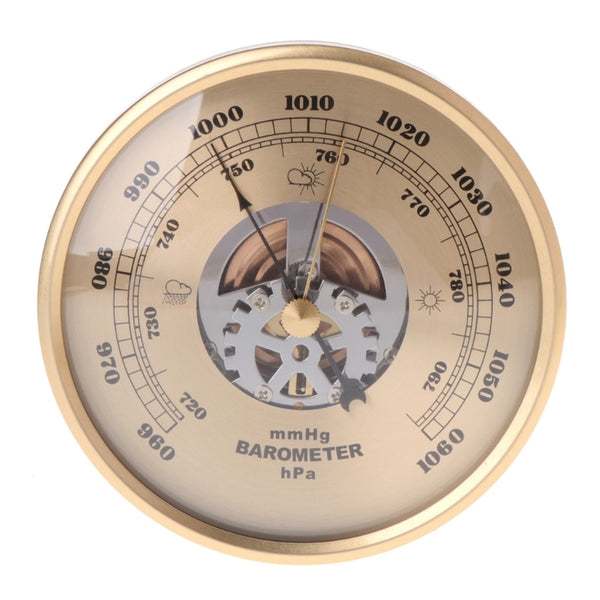 108mm Baromètre vintage rond à cadran verre station météo rétro mmHg/hPa