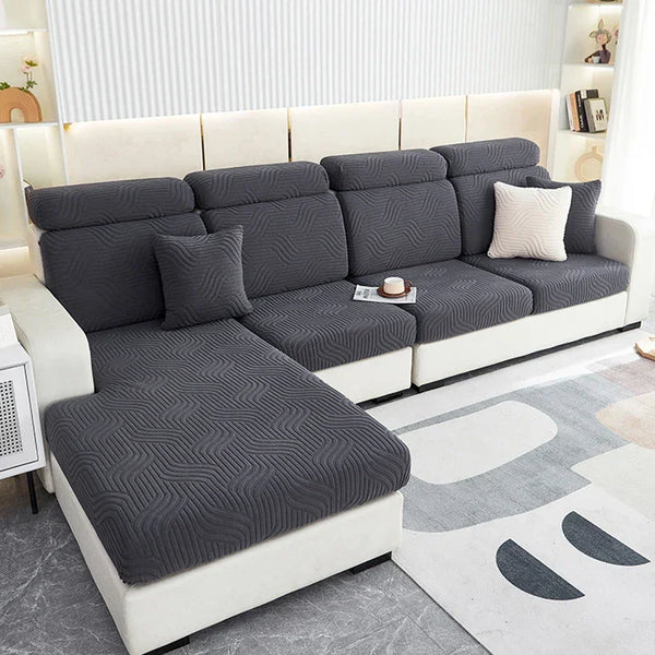 Housse De Chaise Sans Accoudoirs Velours Extensible – Protection Élégante Et Antidérapante Pour Fauteuil Relax (1 Pièce)