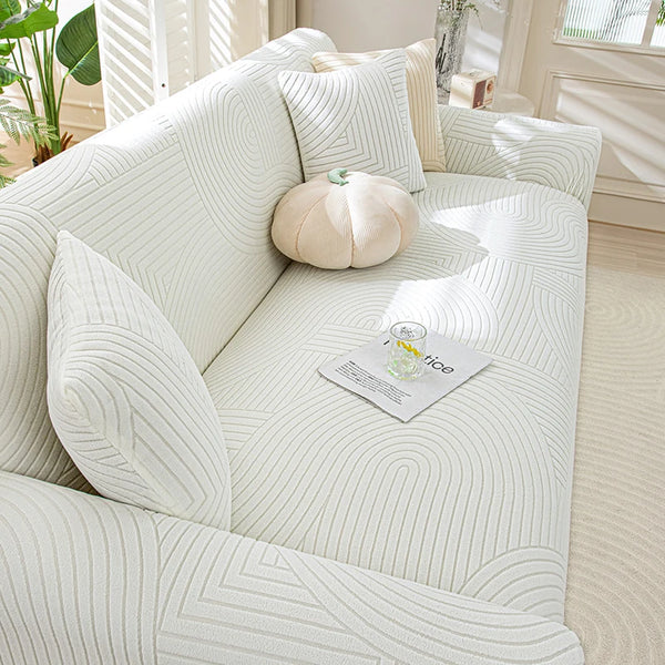 Housse de canapé en velours un deux trois quatre cinq places série Grandeur