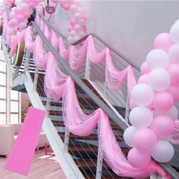 Rouleau de cinq mètres de tulle décoratif pour mariage anniversaire fête