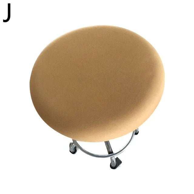 Housse De Tabouret Ronde Extensible En Coton – Tailles 30 à 50 Cm, Confortable Et Facile à Poser